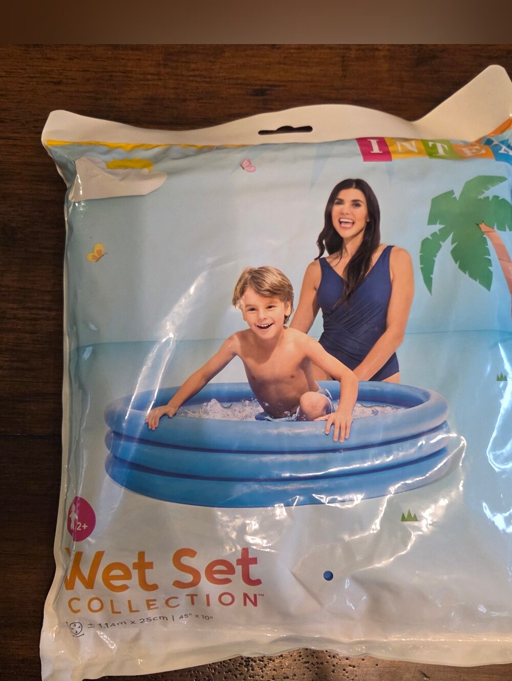 Wet Set Collection Blue Inflatable Kids Pool - Fun Backyard Splash